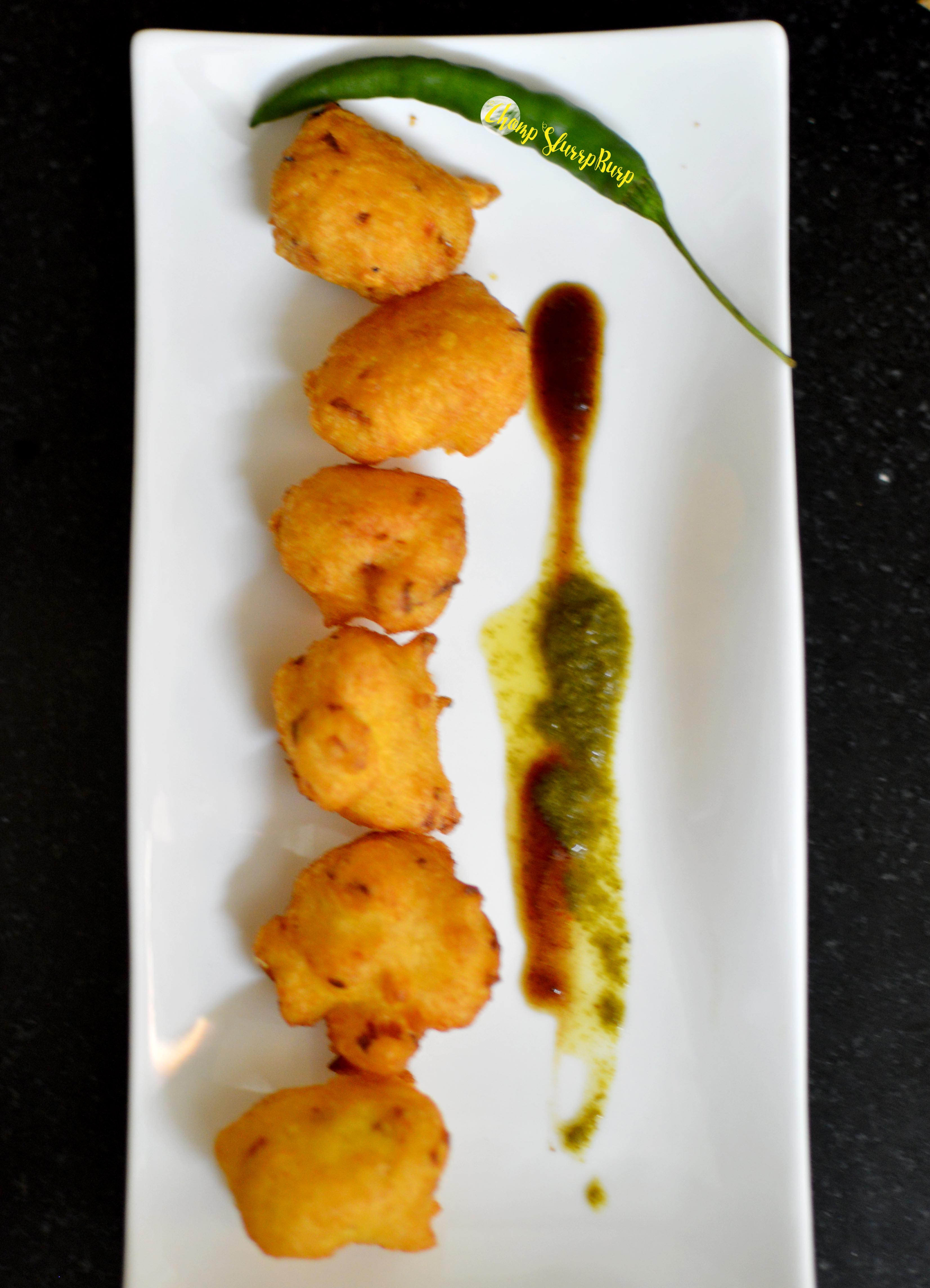 Pakauri #CookandChomp Monsoon special Dal pakauris - ChompSlurrpBurp