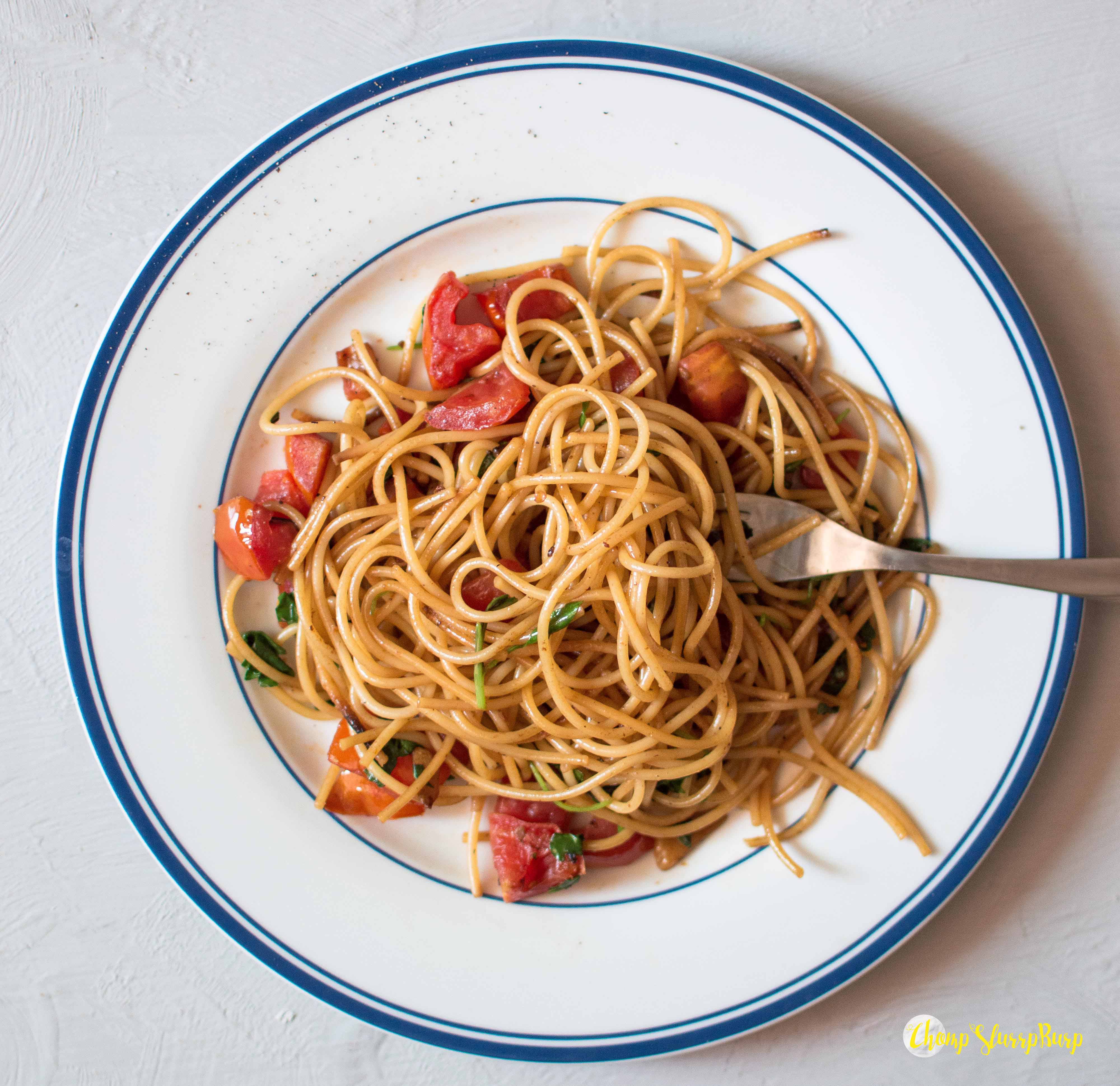 Roasted garlic and tomato spaghetti (3)