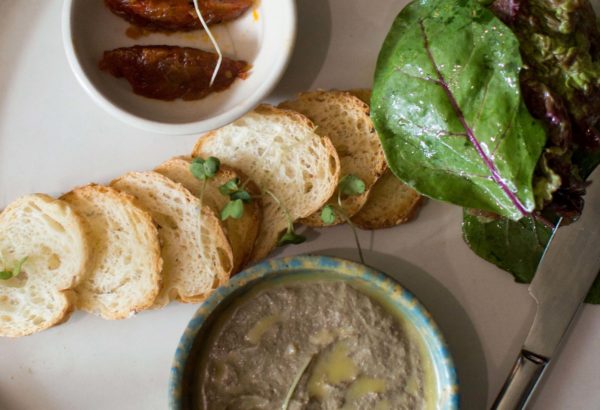 Liver pate, melba toast