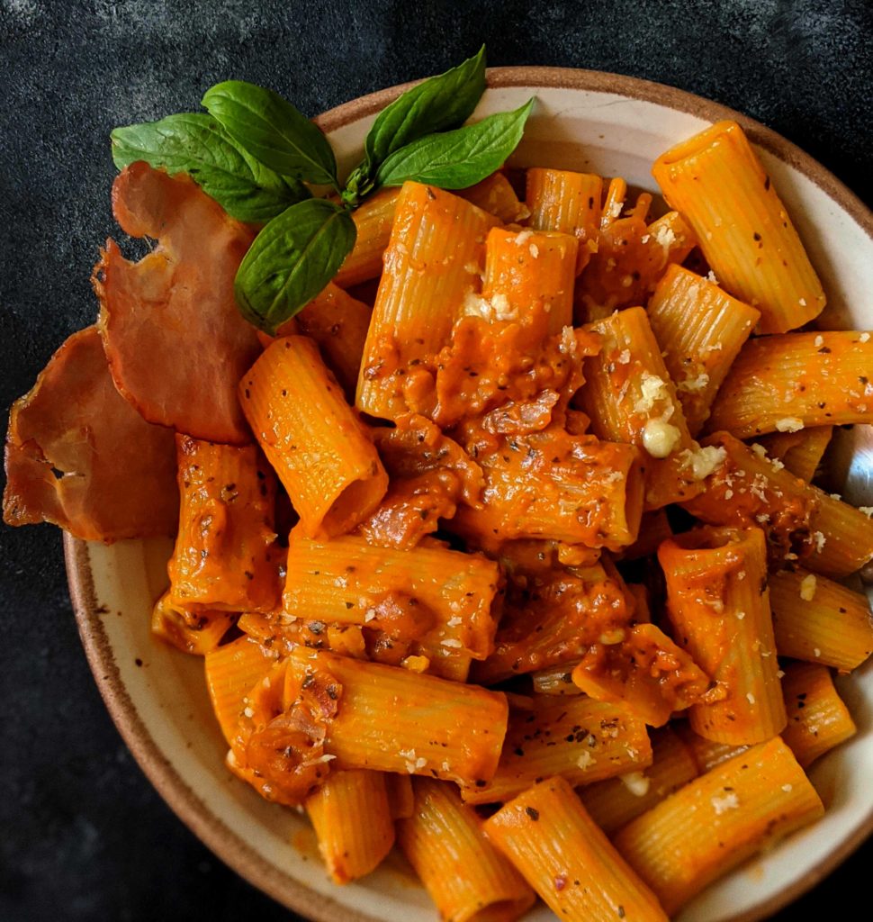 vodka flambeed rigatoni