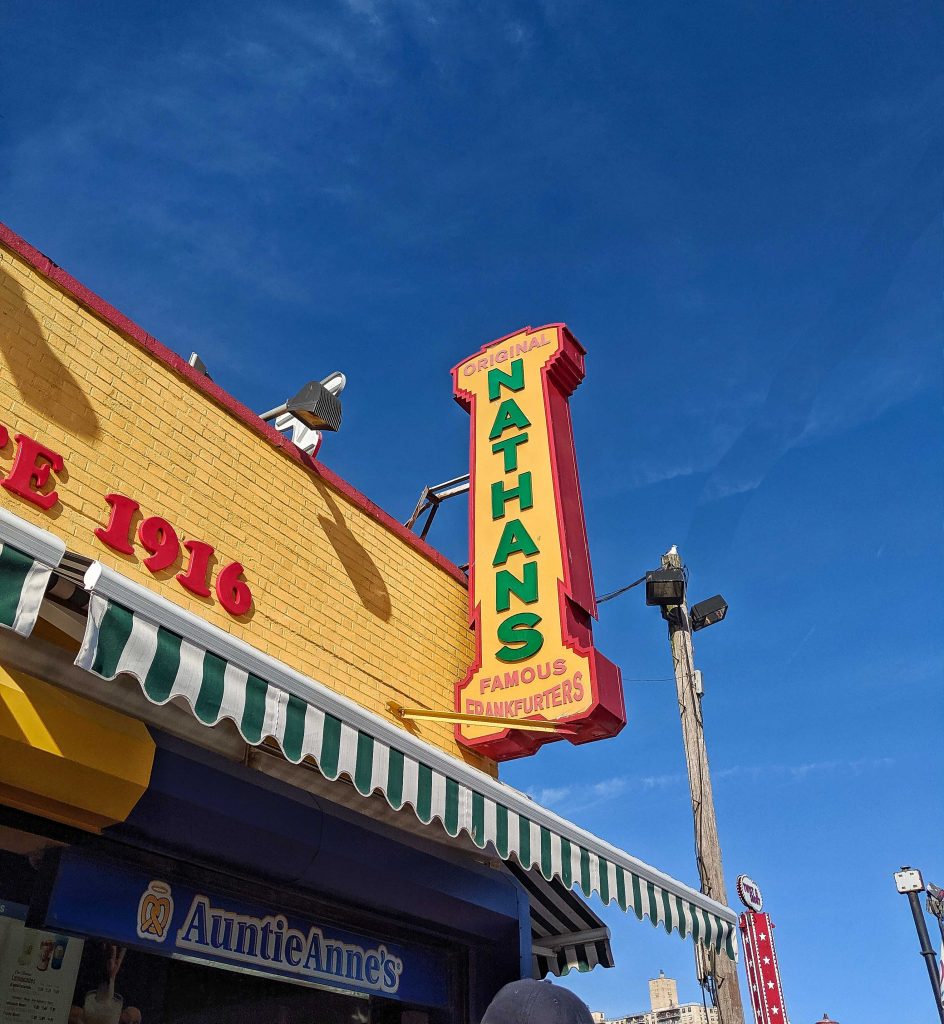 Nathan's coney island - iconic things to do in NYC