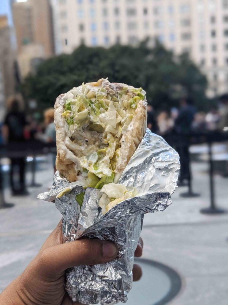 Chicken Gyro at Halal Guys - eat in NYC