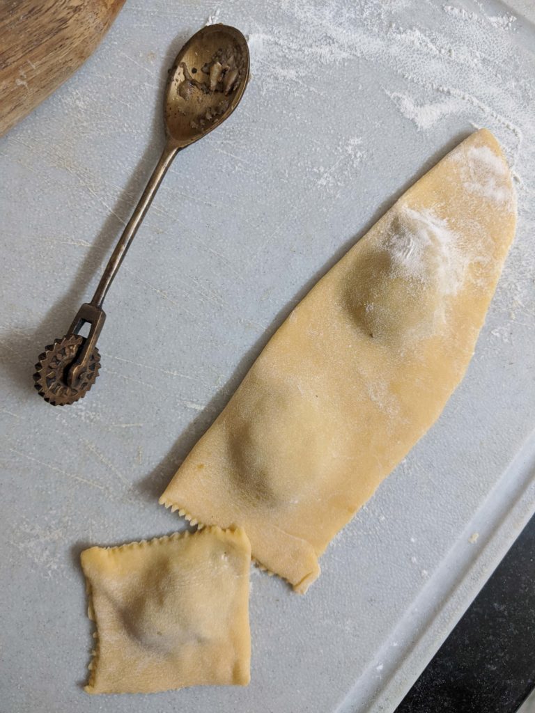 ravioli in the making