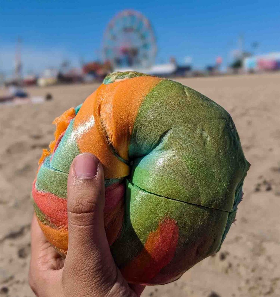 rainbow bagel - eat in NYC