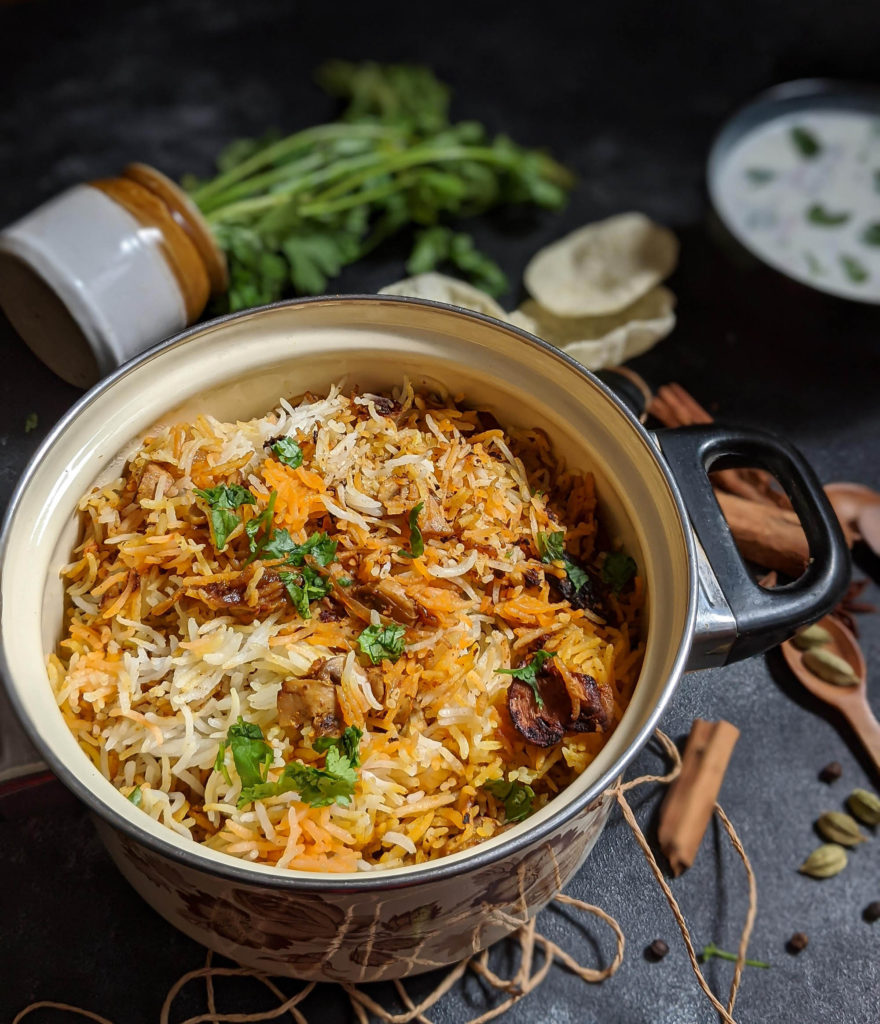 mushroom biryani