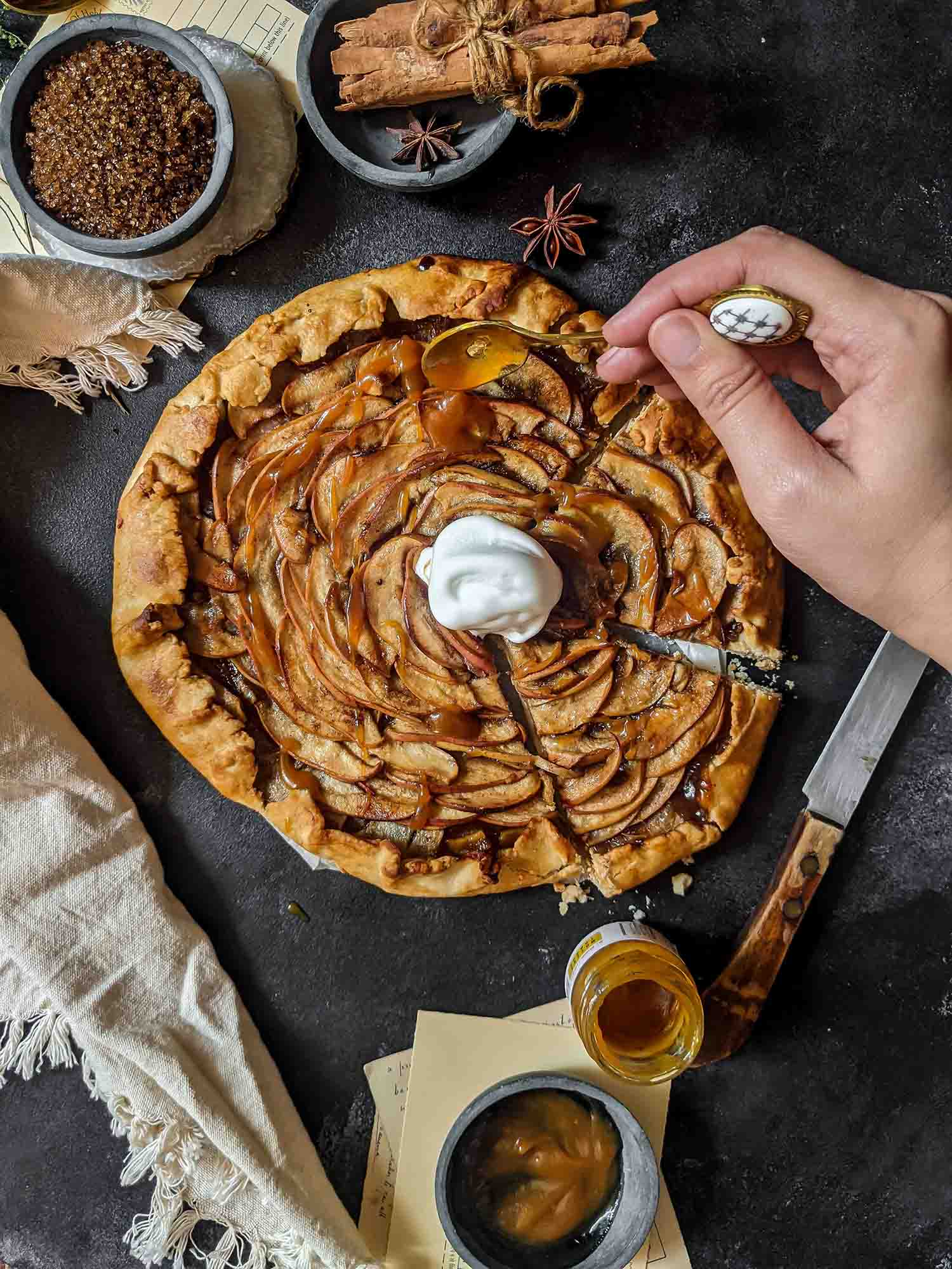 apple rum galette