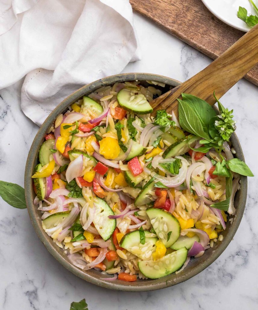 lemon orzo salad