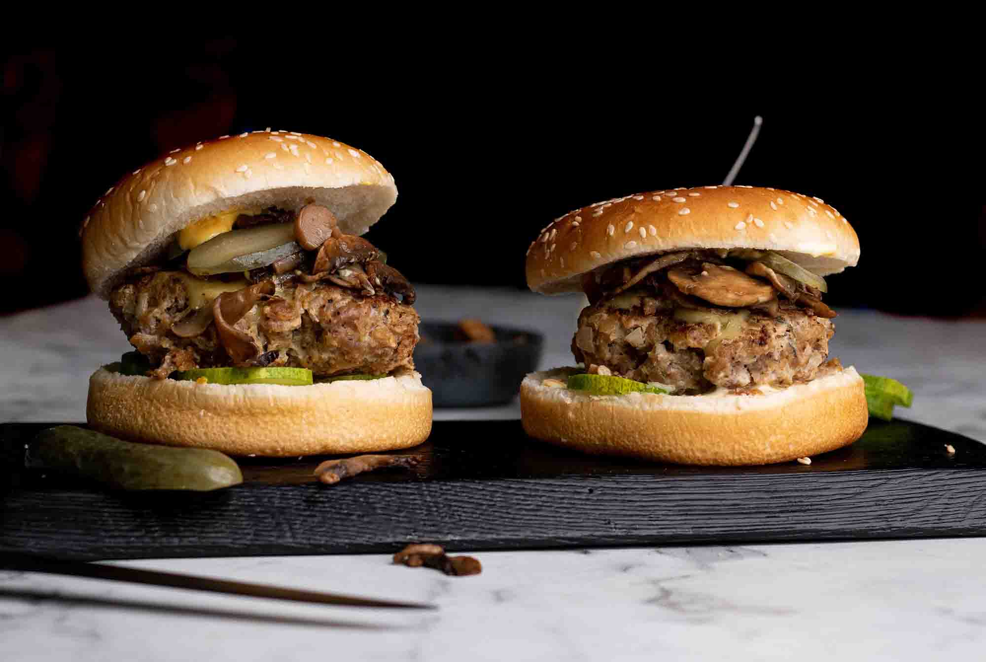 Lamb patty burger - recipe from scratch - ChompSlurrpBurp