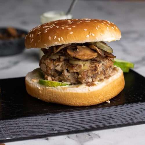 lamb patty burger