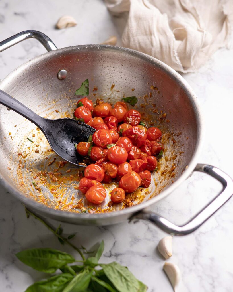 blistered cherry tomato pasta