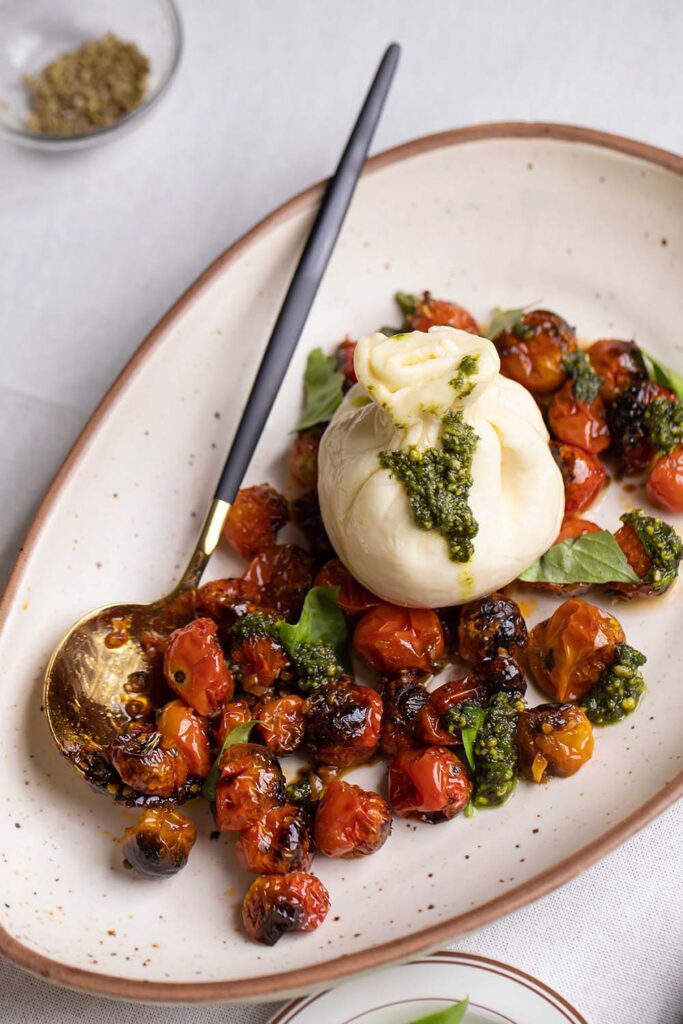 burrata with pesto