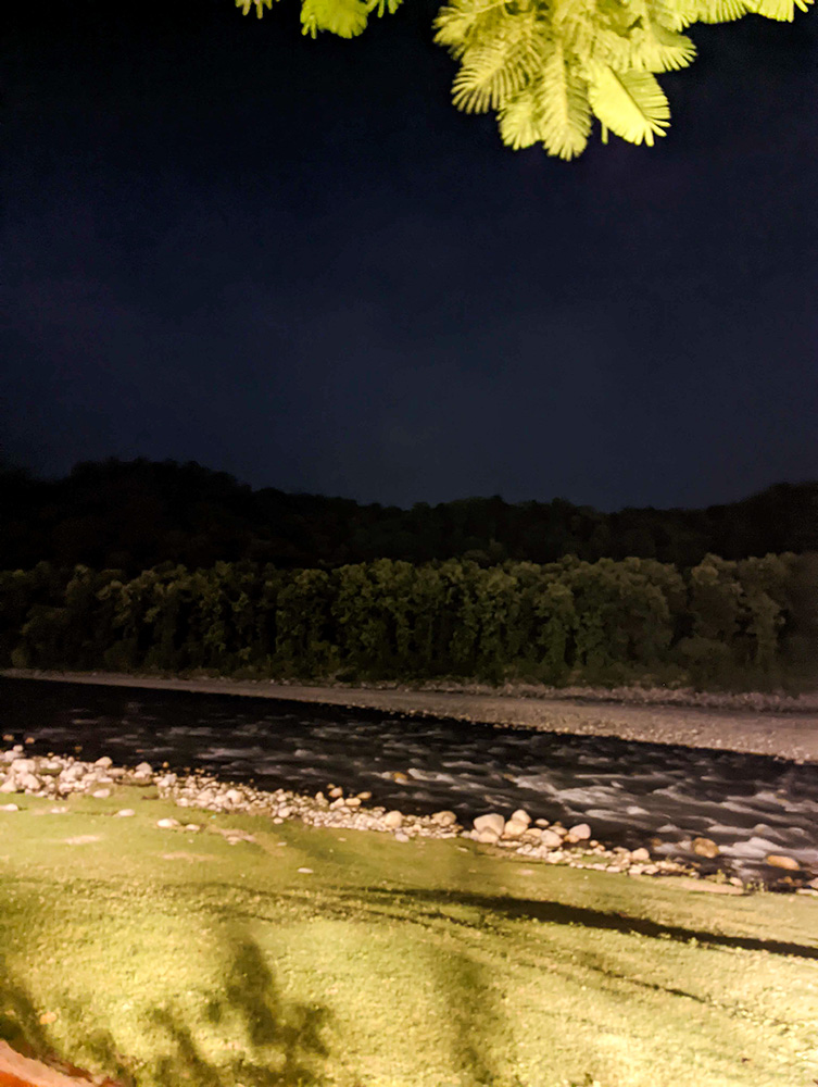 The kosi deck at night